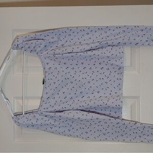 Floral Blue Crop Top